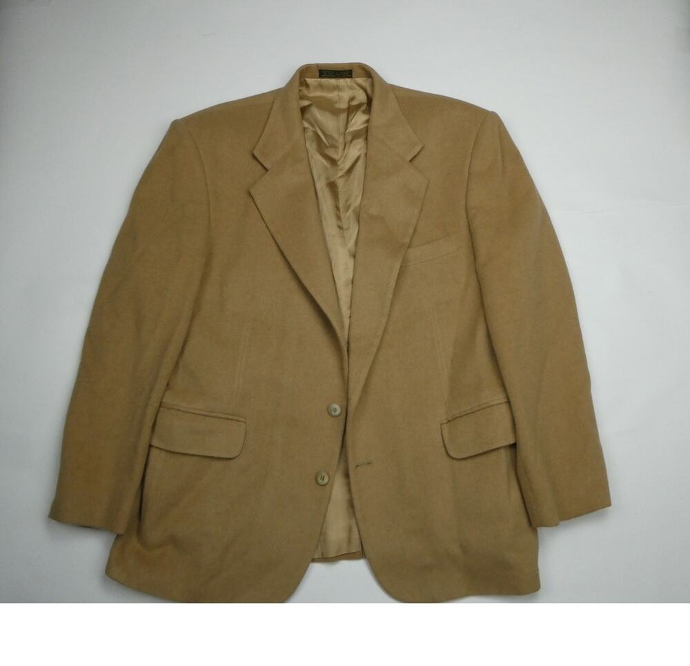 vintage Savile Row camel hair wool sport coat, 44R